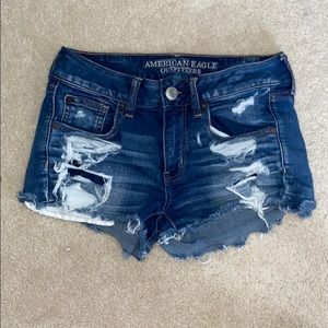 American eagle ripped jean shorts